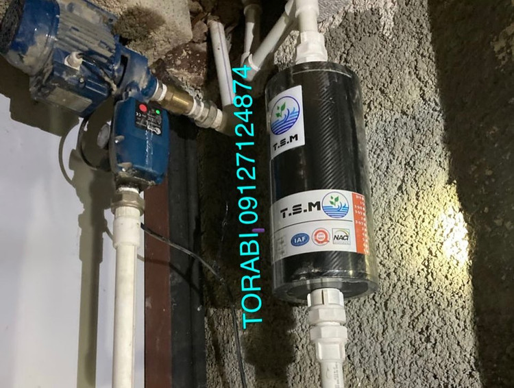 نصب دستگاه روی تاسیسات ویلای دکتر ایرانپاک چندار کرج